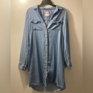 💰5/$10 So juniors jean shirt dress